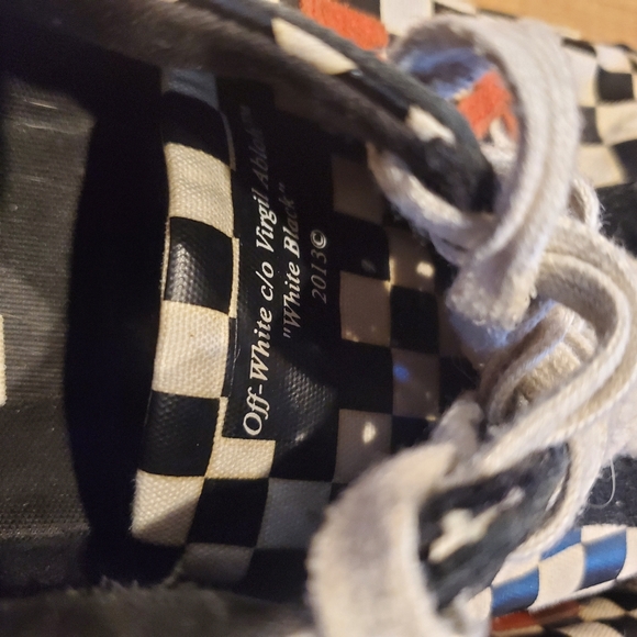 OFF-WHITE VULC LOW - Checker Black & White | Size US 10 Eur 43 - Slightly Worn - Picture 4 of 10